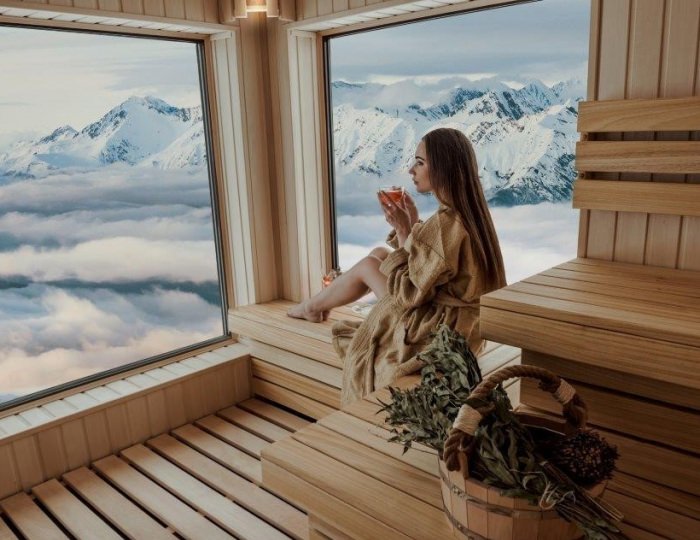 Высокогорная баня на территории курорта «Газпром» - Курортный комплекс Гранд Отель Поляна / Grand Hotel Polyana